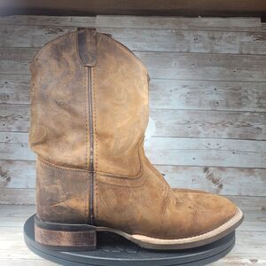 Cody James Kids 3Y Ace Western Cowboy Brown Square Toe Boots